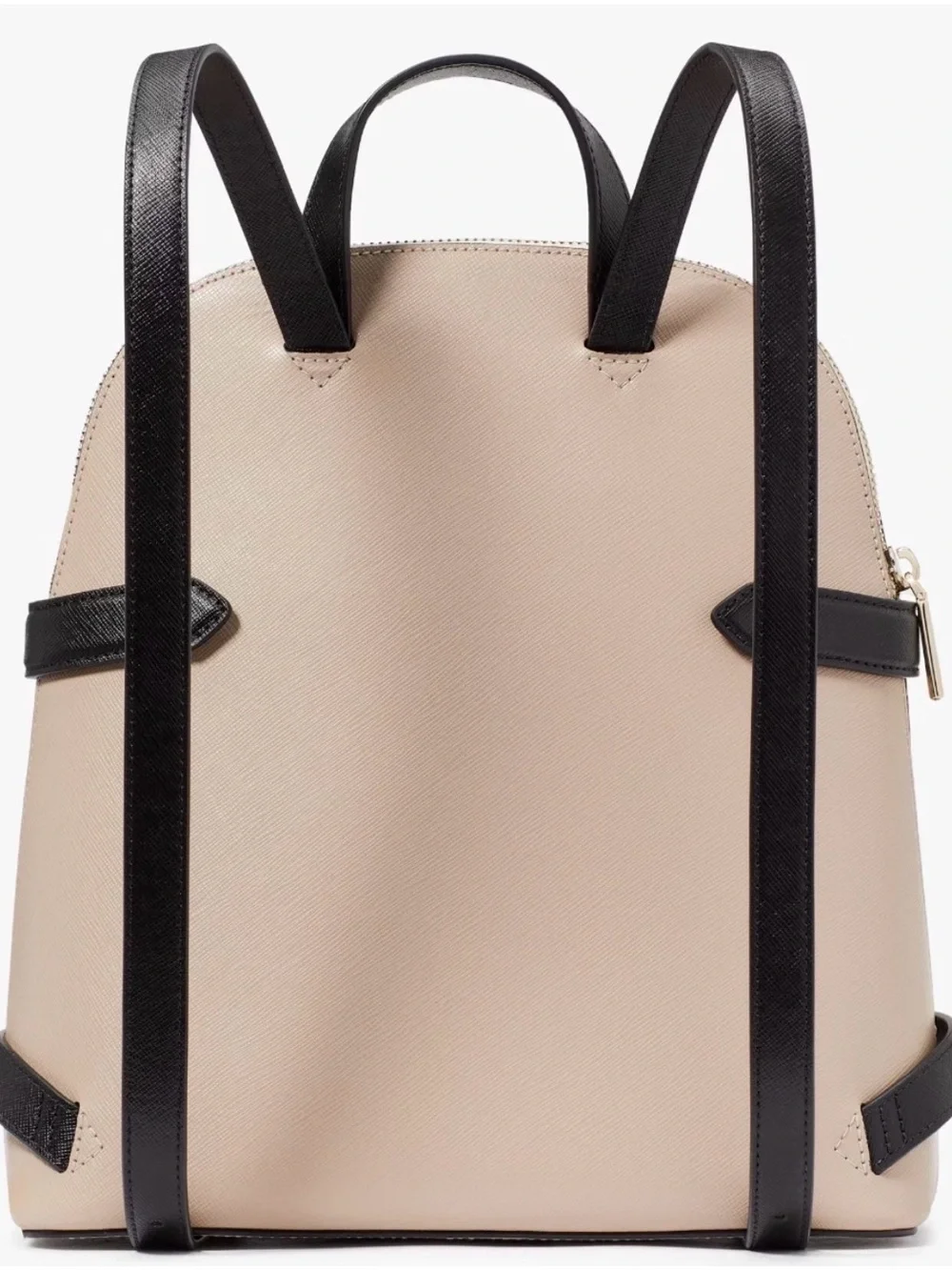 Kate Spade Staci Dome Backpack Beige & White Saffiano Leather Bag